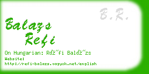 balazs refi business card